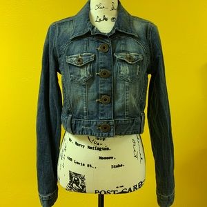 GUESS JEANS jean jacket with oversized buttons